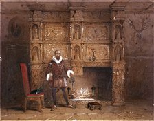 Possibly Sir John Spencer in Canonbury House; or Sir Walter Raleigh in the Old Pied Bull Inn, 1849. Artist: Thomas Hosmer Shepherd