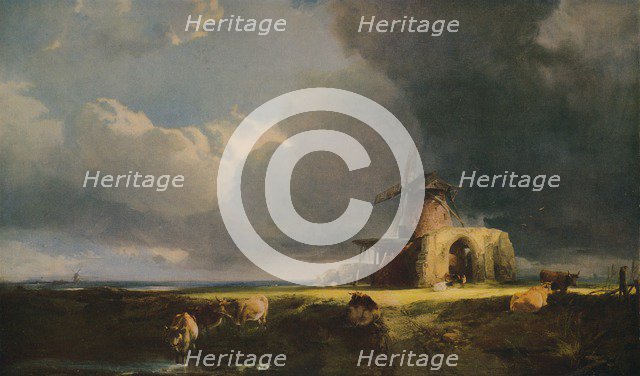 'St. Benet's Abbey, on the Bure', c1854. Artist: Henry Bright.