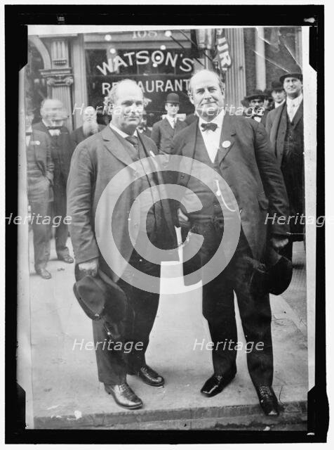 Secretary William Jennings Bryan with his double, between 1913 and 1917. Creator: Harris & Ewing.