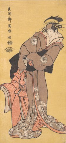 Actor Segawa Tomisaburo II as the Courtesan Toyama and Actor Ichikawa Kurizo as Higashi..., 1794-95. Creator: Tôshûsai Sharaku.