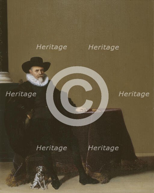 Portrait of man in a black velvet suit, between 1605 and 1657. Creator: Hendrik Gerritsz Pot.