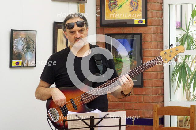 Giovanni Crescenzi, Ruta Di Trio, Clocktower Cafe Jazz Club, Croyden, London, 24 July 2025. Creator: Brian O'Connor.