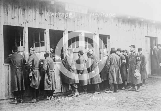 Prisoners get rations, Zossen, between 1914 and c1915. Creator: Bain News Service.