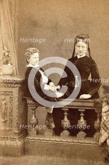 Mrs Farrell & son, c1880s. Creator: Unknown.