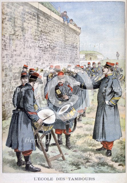 French army drum school, 1903. Artist: Unknown