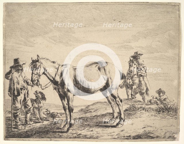 Man Holding a Horse by the Bridle. Creator: Dirck Stoop.