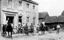 'Café in Mouland, destroyed by Germans', First World War, 1914. Artist: Unknown