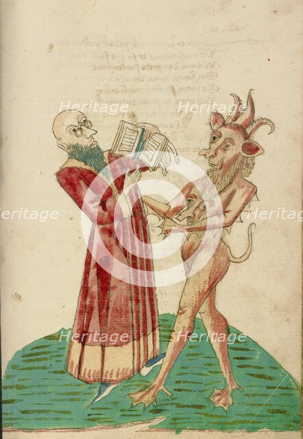 Theodas with the Book of Magic and the Devil, 1469. Creator: Unknown.