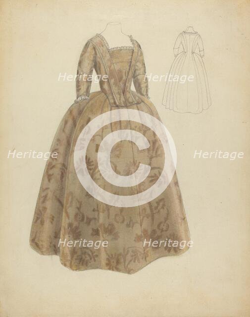 Wedding Dress, c. 1940. Creator: Bessie Forman.