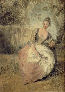 L’Amante inquiète, 1716-1720. Artist: Watteau, Jean Antoine (1684-1721)