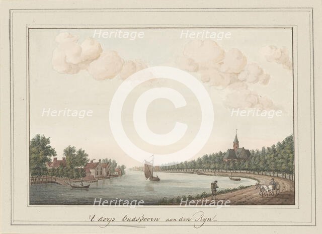 View of the Rhine near the village of Oudshoorn, 1700-1850. Creator: Anon.