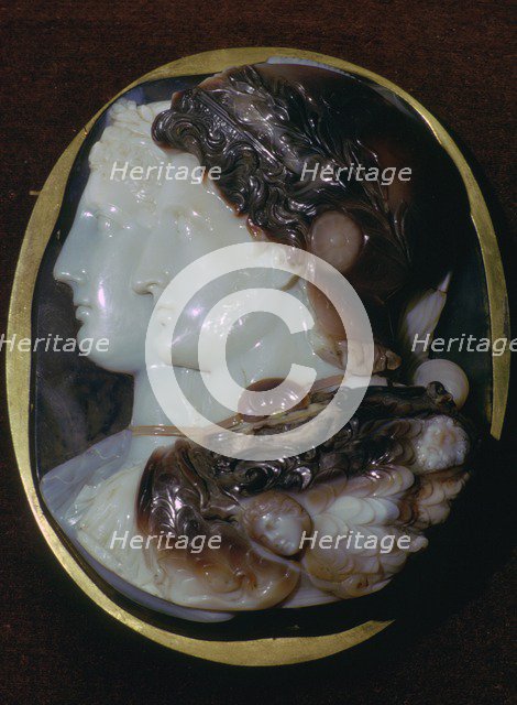 Cameo of the Egyptian ruler Ptolemy II and his wife, 3rd century BC Artist: Unknown