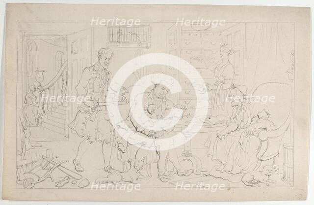 Childhood: The First Tutor, from "The Dance of Life", September 1, 1817., September 1, 1817. Creator: Thomas Rowlandson.