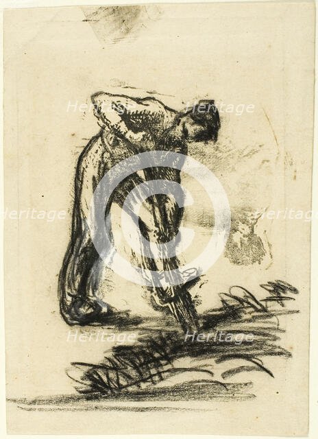 Peasant Digging, 1863. Creator: Jean Francois Millet.