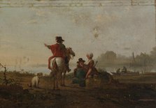 Dutch Landscape with Figures, late 18th-early 19th century. Creator: Jacob van Strij.