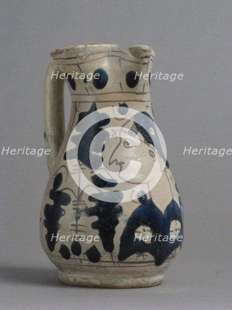 Jug with Figure in Profile, Italian, 1420-50. Creator: Unknown.