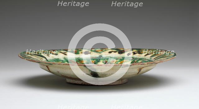 Imitation Splashware Dish, Iran, 10th century. Creator: Unknown.