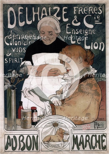 Advertising Poster for the Delhaize Frères & Cie Biscuits, 1900. Artist: Richir, Herman (1866-1942)