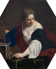 Saint Magdalene, rejecting the symbols of transience, First Half of 17th cen.. Creator: Gentileschi; Artemisia (1598-1653).