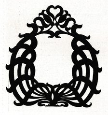 A design for a picture frame titled Sixpence, 1898. Artist: Unknown