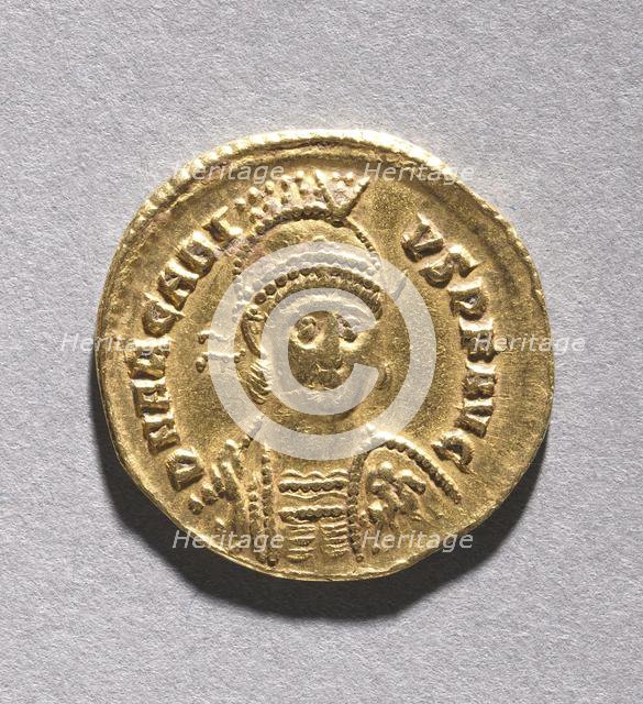Tremissis of Honorius (obverse), 395-423. Creator: Unknown.