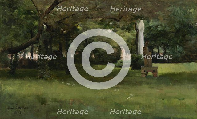 The Cluny Museum Garden in Paris, 1878. Creator: Albert Edelfelt.