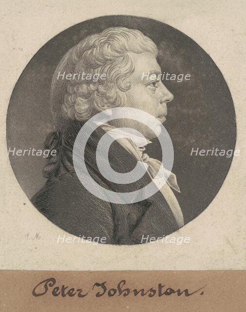 Peter Johnston, Jr., 1808. Creator: Charles Balthazar Julien Févret de Saint-Mémin.