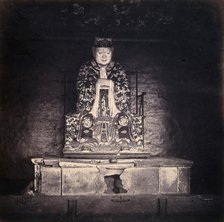 Confucius: a statue; Canton, China, 1860. Creator: Felice Beato.