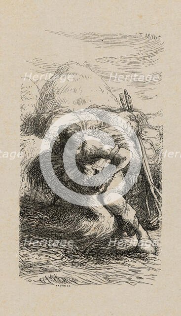 Sheaf-Binder, 1853, after drawing made in 1852. Creator: Jacques-Adrien Lavieille.