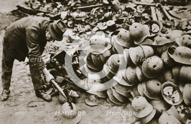 German war materiel destroyed under the terms of the Armistice, c1918-c1919(?). Artist: Unknown