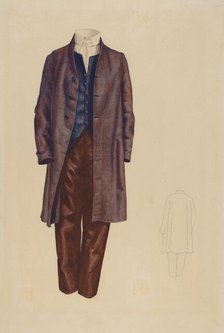 Shaker Man's Costume, 1935/1942. Creator: Unknown.