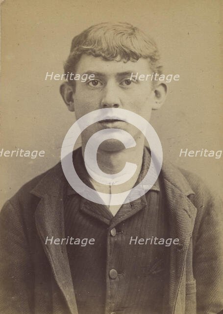 Brunet. Felix. 21 ans, né le 21/2/73 à Paris XVe. Peintre en voiture. Anarchiste. 7/7/94., 1894. Creator: Alphonse Bertillon.