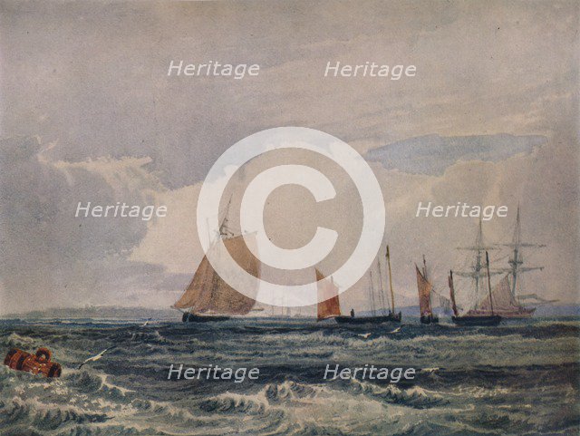 'Off Plymouth', c1827. Artist: Samuel Prout.