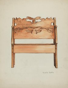 Bed, 1935/1942. Creator: Juanita Lantz.