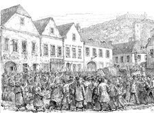 The Labour Agitation in Austria: riots at Fulneck, Moravia, 1890. Creator: Unknown.