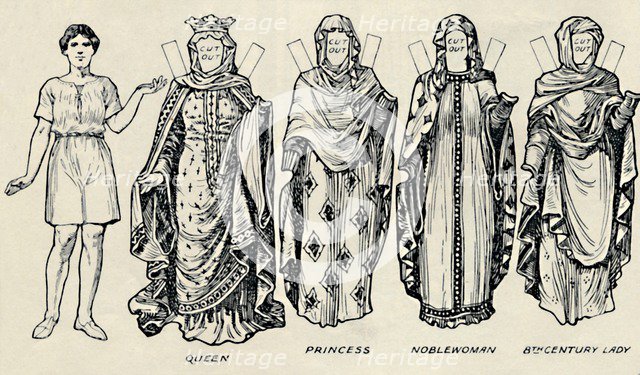 'The Gallery of British Costume: How The People Dressed in Anglo-Saxon Times', c1934. Artist: Unknown.