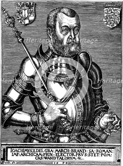 Portrait of Joachim II Hector (1505-1571), Elector of Brandenburg, 1570. Artist: Friderich (Friederich), Franz (active 1550-1580)