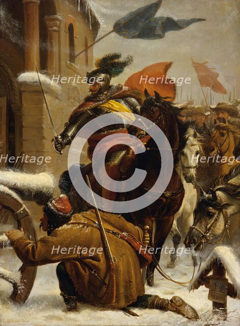 Johann de Werth 's raid on Tuttlingen in 1643, 1866. Creator: Carl von Blaas.