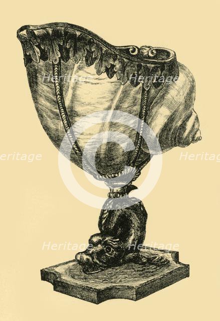 Shell cup, late 17th century?, (1881). Creator: T Charbonnier.