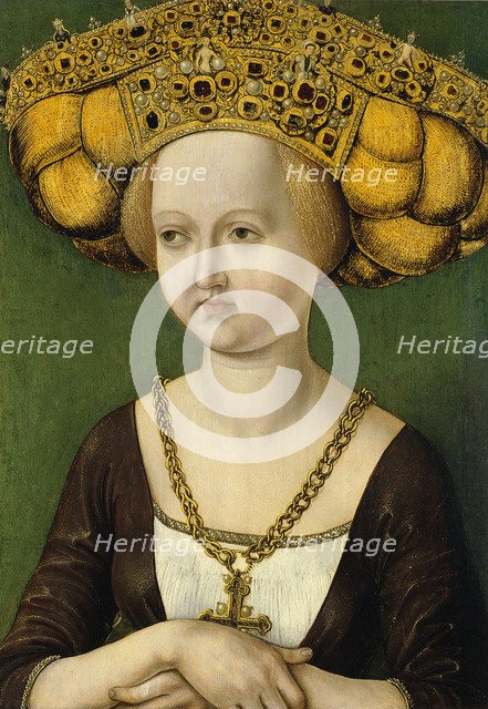 Portrait of Kunigunde of Austria (1465-1520), ca 1485. Artist: Austrian Artist ot the Tyrol School (active ca. 1485)