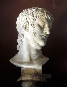 Marble bust of Nero, Roman, c54. Artist: Nero Artist: Unknown