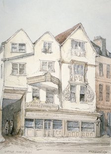 King's Arms Inn, Moorfields, with decorative moulding on the front, City of London, 1851. Artist: Thomas Colman Dibdin