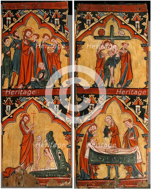 Scenes from the Life of Christ: Arrest of Christ, Christ in Limbo; Descent from the Cross..., 13th c Creator: Unknown.