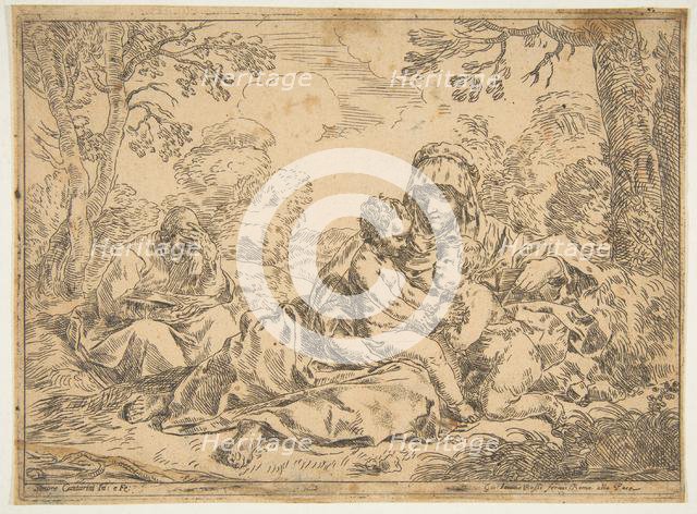 The Holy Family with Saint John the Baptist, copy after Cantarini, ca. 1639-1648 or after. Creator: Unknown.