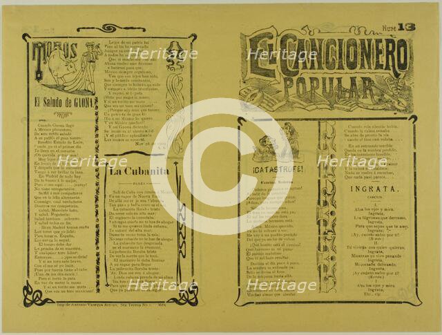El cancionero popular, num. 13 (The Popular Songbook, no. 13), n.d. Creator: Unknown.