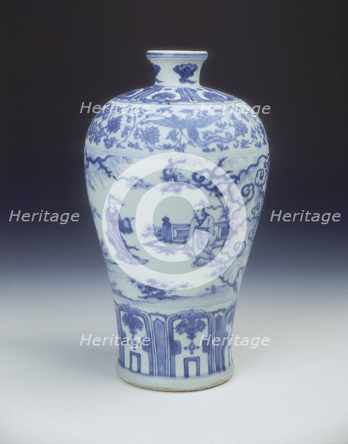 Blue and white meiping vase, Ming dynasty, China, 2nd half of 15th century. Artist: Unknown