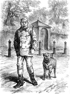 Odd Sketches at the Zoological Gardens: "Like Master Like Man", 1881. Creator: Unknown.