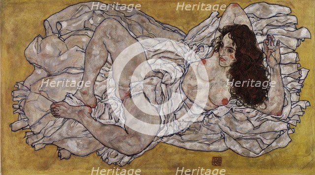Reclining Woman, 1917. Artist: Schiele, Egon (1890–1918)