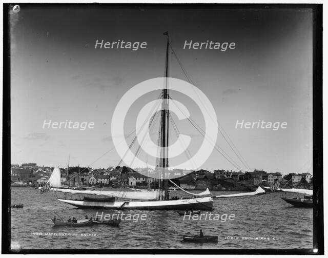 Mayflower at anchor, 1886. Creator: Unknown.