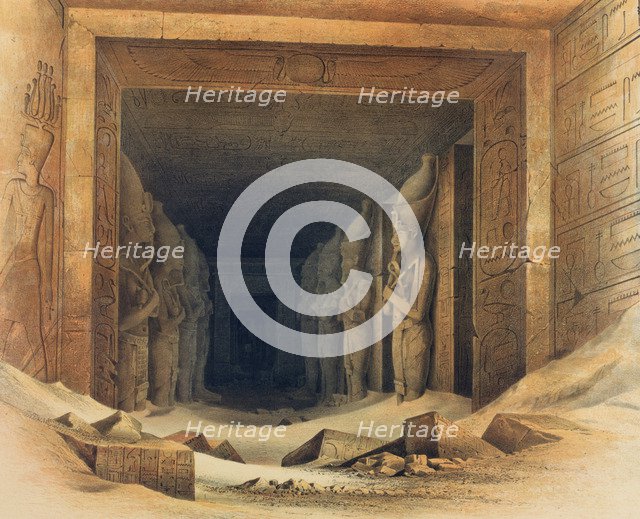 'Interior of the Temple of Abou Simbel', Egypt, 1842-1845. Artist: E Weidenbach